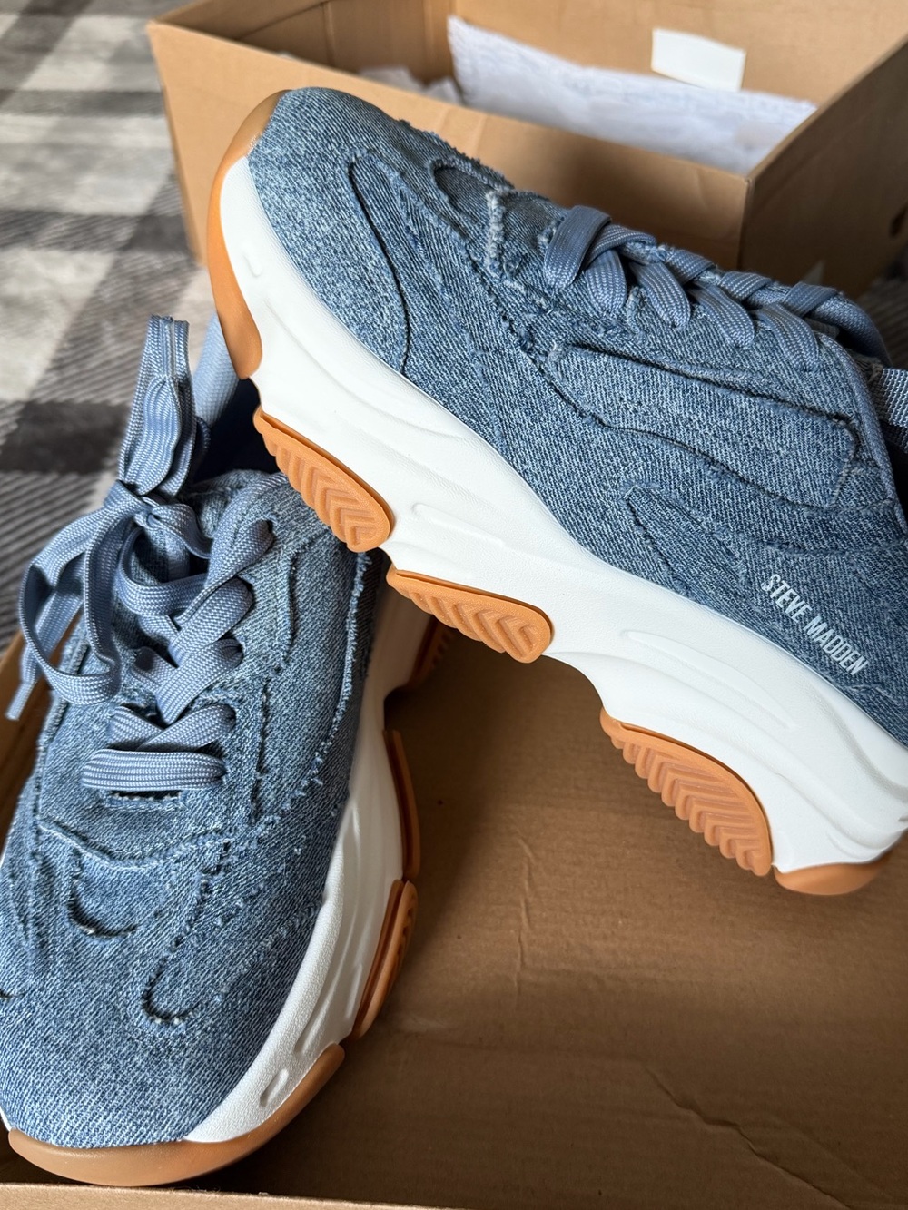 Steve Madden 8.5 Denim Platform Sneaker